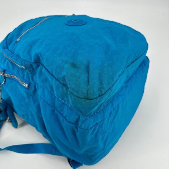Kipling Blue Nylon Seoul Large College School Travel Commuter Laptop Backpack - Picture 7 of 11